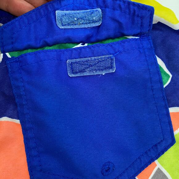 Cat & Jack Swim Trunks Blue Yellow Floral Aloha Boys Toddler Sz XS 4-5 - Picture 5 of 8